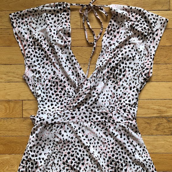 Brand New Bcbgmaxazria Women's Bcbg Painted Animal Print Wrap Dress - Picture 5 of 15